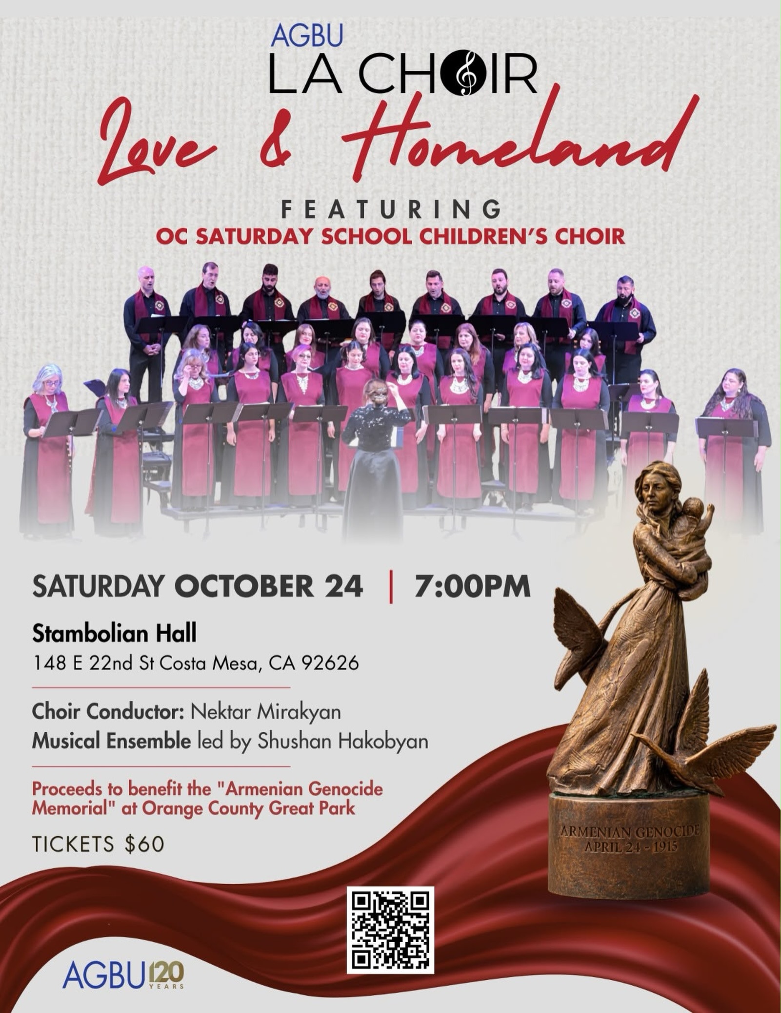 Love & Homeland — AGBU LA Choir event flyer