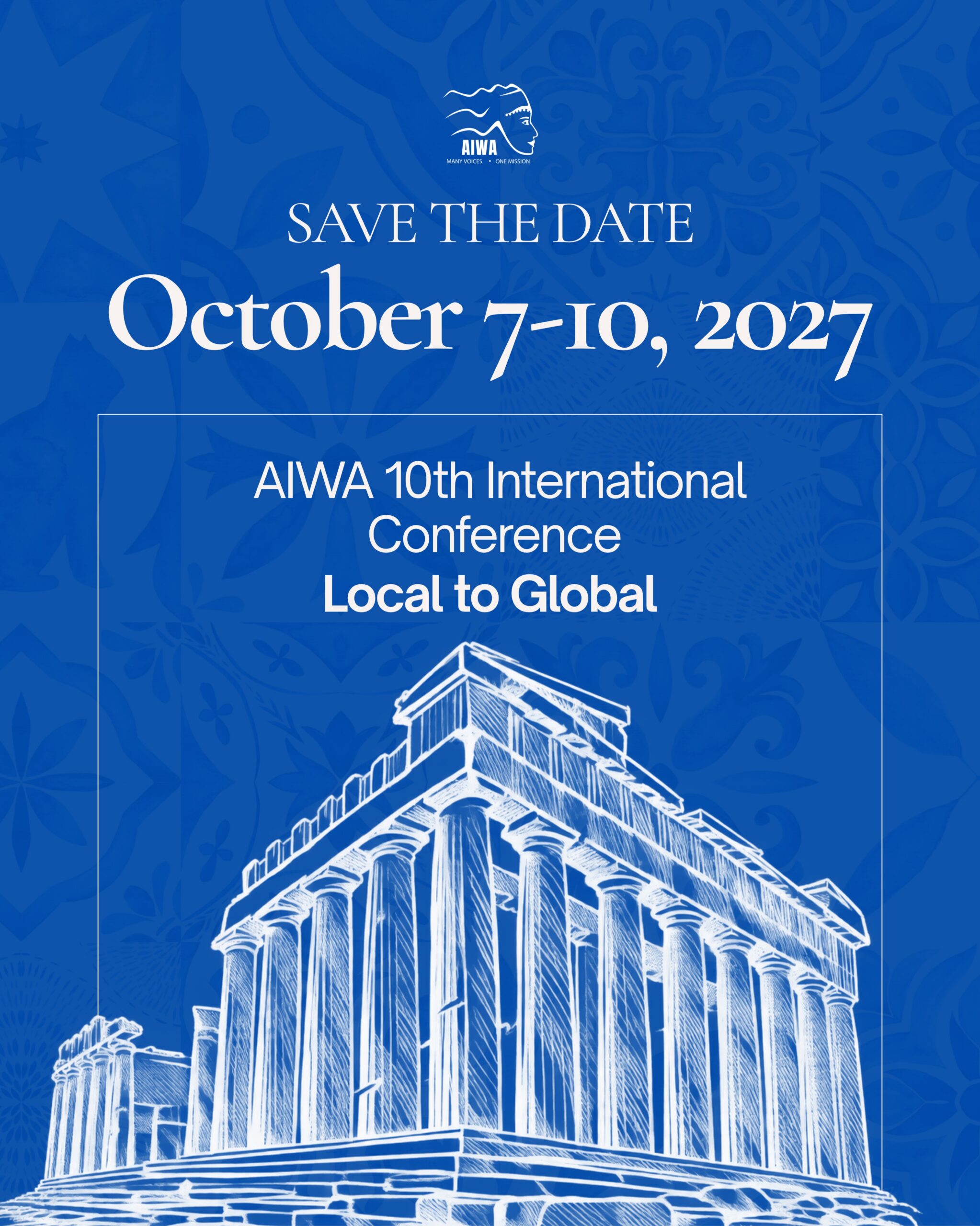 AIWA 10th International Conference — Local to Global (Save the Date) event flyer