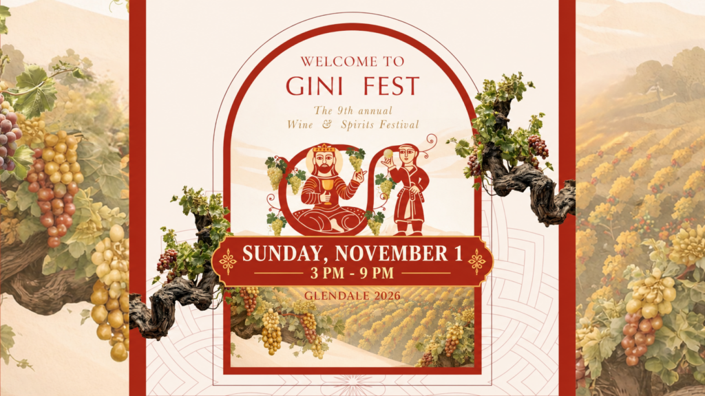 9th Annual GiniFest, Sunday November 1, 2026, 3–9 PM in Glendale